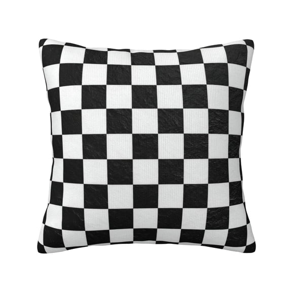 Throw Pillow Cover Race Waving Checkered Flag 18x18 Decorative Pillow Cover Throw Pillowcase For Living Room Couch Sofa Bed