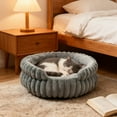 thumbnail image 5 of Winter Plushs Round Cats Bed Suitable for Cats and Small Dogs Round Fluffys Pet Bed Pet Nesst Comfortable Soft and Warm, 5 of 6