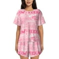thumbnail image 1 of Balery Western Cowgirl Conjunto de Pijama para Mujer con Estampado, Dos Piezas de Manga Corta y Shorts, Ropa de Dormir Suave con Cuello Redondo y Bolsillos-X-Large, 1 of 6