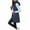 Navy, variant on Abomasnow Women's Plus Size Long Puffer Vest Sleeveless Hood Quilted Winter Outwear Warm Jackets Coats S-3XL