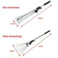thumbnail image 2 of Adjustable Garden Leaf Rake Alloy Telescopic Hoe Grass Tool Multi Toothed Metal Rake for Deciduous Hay Grass of Lawn and Yard, 2 of 5