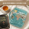 thumbnail image 4 of HELLHERO Elastic Polyester Quilted Bible Cover Case with Waterproof, Map Design Inner Pockets Lightweight Scripture Book Cover Organizer for Church Study, 4 of 9