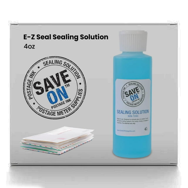 Économisez sur l'Encre Postale Compatible PB E-Z Scellant Solution de Scellage - Solution de Scellage pour Système d'Envoi Série DM - Solution de Scellant PB E-Z Compatible (Lot de 1) Bouteille 4oz