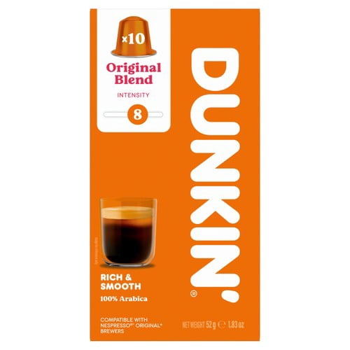 Dunkin Original Blend Nespresso Compatible Coffee Pods, 10 pods per pack, British Import (Pack of 3)