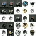 thumbnail image 2 of RSAMD Vintage Mens Silver Stainless Steel Gothic Punk Biker Rings Jewelry lots Sz8-15-9-#16, 2 of 9