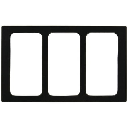 Bugambilia Black Cast Aluminum Tile with 3 Rectangular Cut-Outs - 21 11/16"L x 13 1/4"W