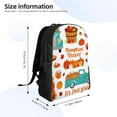 thumbnail image 4 of Cauagu Fall Pumpkins Print Backpacks,Travel Daypack Casual Laptop Backpack Bookbag Fits 15 Inch Computer for Men Women, 4 of 8