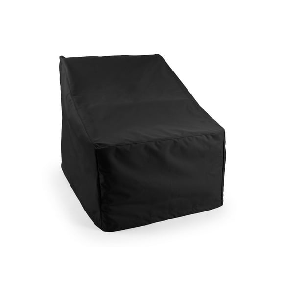 Covermates Ultima Outdoor Sectional Armless Chair Cover – 600D Heavy-Duty Waterproof Polyester Patio Protection with Drawcord Hem, Buckle Straps & Mesh Vents, 28W x 34D x 30H, Ripstop Black