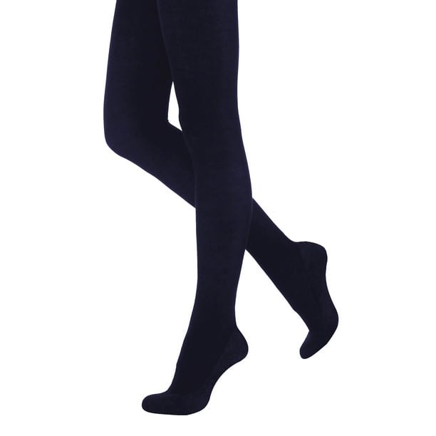 Pair of 300 Denier Fleece Lined Tights, Pantyhose, Black, Navy, Extra Large  -  Canada