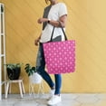thumbnail image 6 of Large Canvas Bag 13.5x5.1x15 Inch Canvas Bag Shopping Canvas Bag Suitable For Outing Shopping Travel Out Of Large Capacity Storage Dark Pink Pattern, 6 of 9