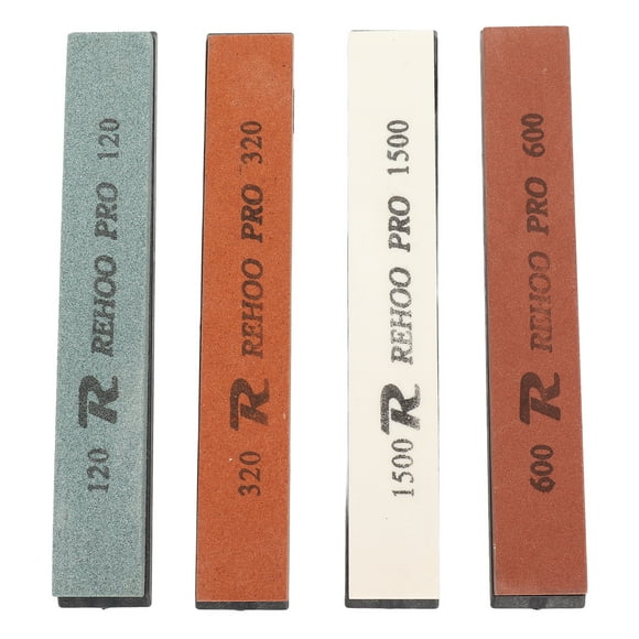 Knife Sharpening Stone Set, 4Pcs Knife Sharpener Stone for Scissors for Axes