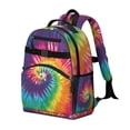 thumbnail image 2 of Colorful Tie Dye Pattern Backpack for School,Cute School Bag,Schoolbag with Adjustable Shoulder Straps & Padded Back,15.25"x11.5"x5.25", 2 of 5