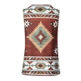 thumbnail image 5 of USSUMA Summer Tops For Women Trendy Western Aztec Ethnic Print Tank Tops for Women Summer Sleeveless Tops Retro V Neck Casual Loose Blouse Shirts, 5 of 8