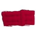thumbnail image 2 of 18-inch by 38-inch Solid Twill Tufted Chair Cushion Red-Color, 2 of 2