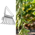 thumbnail image 1 of Rastrillo recolector de maní, recolector de Edamame, herramienta agrícola multiusos resistente de acero Manual para bayas, nueces, nogal, cereza y 9 dientes, 1 of 8