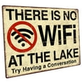 thumbnail image 1 of Outdoor No Wifi at the Lake 9"x12" Metal Sign, Wall Decor for Vacation Home, Guaranteed Not to Fade for 4 Years, 1 of 4