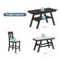 thumbnail image 4 of Complete 6-Piece Wood Counter Height Dining Table Set with Storage Shelf for Small Spaces, Rustic Kitchen Table Set of 6 with Upholstered Bench and Four Chairs in Espresso Finish, 4 of 9
