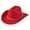 Red, variant on Bohemian Western Cowboy Hat for Men and Women with Rhinestone Embellishments and Curved Brim Fashionable Fedora Accessory for Any Occasion Red