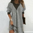 thumbnail image 1 of pstuiky Robes pour Filles, Mode Femmes Hiver Décontracté Col en V Manches Longues Bouton Longue Robe Robes Maxi Solde, 1 of 6