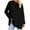 Black, variant on BVOFAR Women's Oversized Casual Shirts 2025 Round Neck Long Sleeve Baggy Tees Solid Color Cozy Tunic Tops