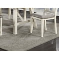 thumbnail image 5 of CoSoTower Dining Room Furniture Set Of 2 Chairs Gray Fabric Cushion Seat White Clean Lines Side Chairs, 5 of 9