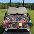 thumbnail image 2 of HUIACONG Colorful Flowers Golf Cart Seat Covers Breathable Portable Golf Cart Seat Covers Club Car 4 Pocket Non-Slip Fit Most Cars EZGO Yamaha Club Car, 2 of 7