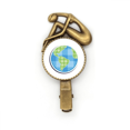 thumbnail image 1 of Universo y extranjero la tierra Broche broche broche broche Metal retro, 1 of 3