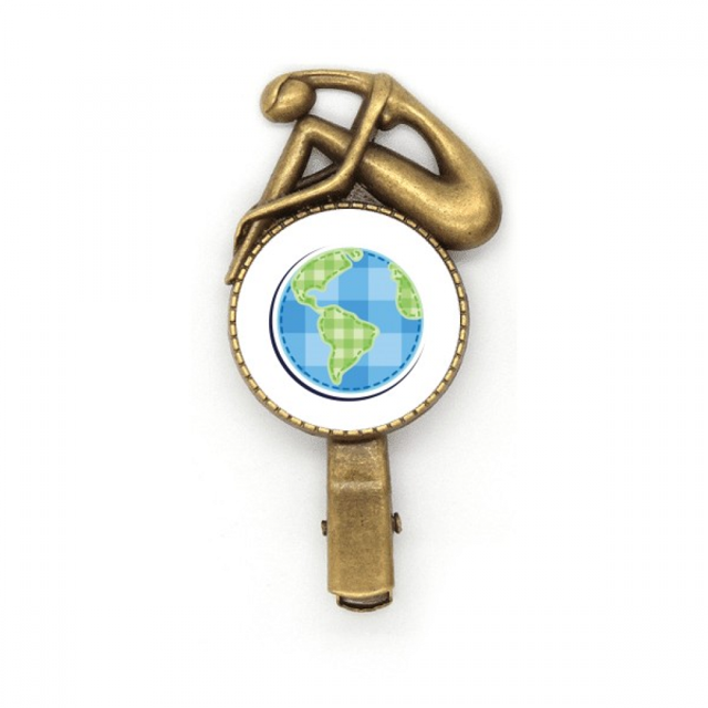 Universo y extranjero la tierra Broche broche broche broche Metal retro