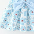 thumbnail image 6 of Fshinging 2025 Girls Dresses Summer Big Bowknot Sleeveless Floral Print Princess With Straw Hat Beach Vacation Formal Dress Size 3-4 Years, 6 of 6