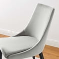 thumbnail image 4 of Side Dining Chair, Set of 2, Grey Gray, Velvet, Modern Contemporary, Kitchen Room Cafe Bistro Restaurant Hospitality, 4 of 10