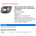 thumbnail image 2 of Right Passenger Side Fog Light Bezel - Compatible with 2020 - 2023 Mercedes-Benz GLB250 2021 2022, 2 of 2