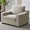 Oatmeal, variant on JULY'S SONG 48" W Accent Chair and A Half, Modern Oversized Reading Chair for Bedroom Room, Linen Fabric Living Room Chairs in Extra Wide Seat, Comfy Chair with Washable Covers, Oatmeal