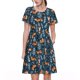 thumbnail image 1 of Balery cute fall fox Vestidos sueltos de manga corta para mujer, vestidos de verano 2025, vestidos casuales de corte A con vuelo., 1 of 6