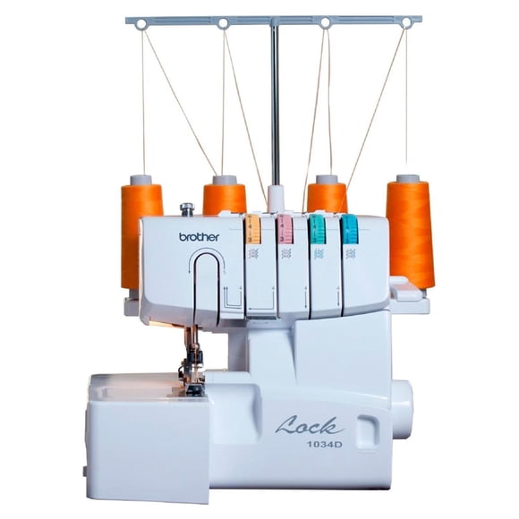 Maquina de Coser Overlock BROTHER 1034D Remalladora Alimentacion Diferencial 22 Puntadas 3 Prensatelas 1300 rpm Luz Calida Pedal