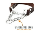 thumbnail image 3 of Mighty Paw Leather Dog Training Collar, Martingale Dog Collar with Stainless Steel Chain, 3 of 9