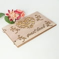 thumbnail image 3 of Coofit Wedding Guest Book Rustic Hollow-out Wooden Party Guest Book Guest Sign in Book, 3 of 7