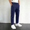 thumbnail image 2 of WERYOUNG Boys Girls Cargo Pants Elastic Drawstring Waist Straight Leg Trousers Kids Loose Fit Back To School Pants 15-16 Years, 2 of 6