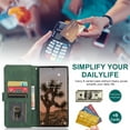 thumbnail image 2 of Allytechgroup Flip Wallet Case for Samsung Galaxy S24 Ultra with Credit Card Slot, RFID Blocking PU Leather Stand Shell Wrist Strap Shockproof Full Body Protective for Galaxy S24 Ultra, Darkgreen, 2 of 3