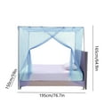 thumbnail image 3 of One-Side Opening Mosquito Net Tent for Bed, Light-Blocking Breathable Canopy Net – Easy Install Privacy Curtains for Twin Bunk Bed, Dormitory and Home Sleep Protection, 3 of 6