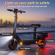 Electric Scooter,1200W Peak Motor,30 Mph,35 Miles ,All Terrain 10off Road Tires E-Scooter,Commuter Scooter with Seat & Storage Box