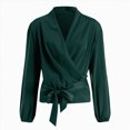 thumbnail image 4 of kaprioy Women's Button Down Shirts Classic Fit Dress Shirt Work Business Casual Long Sleeve Blouse Tops Womens Workout Shirts Business Tops for Women, 4 of 5