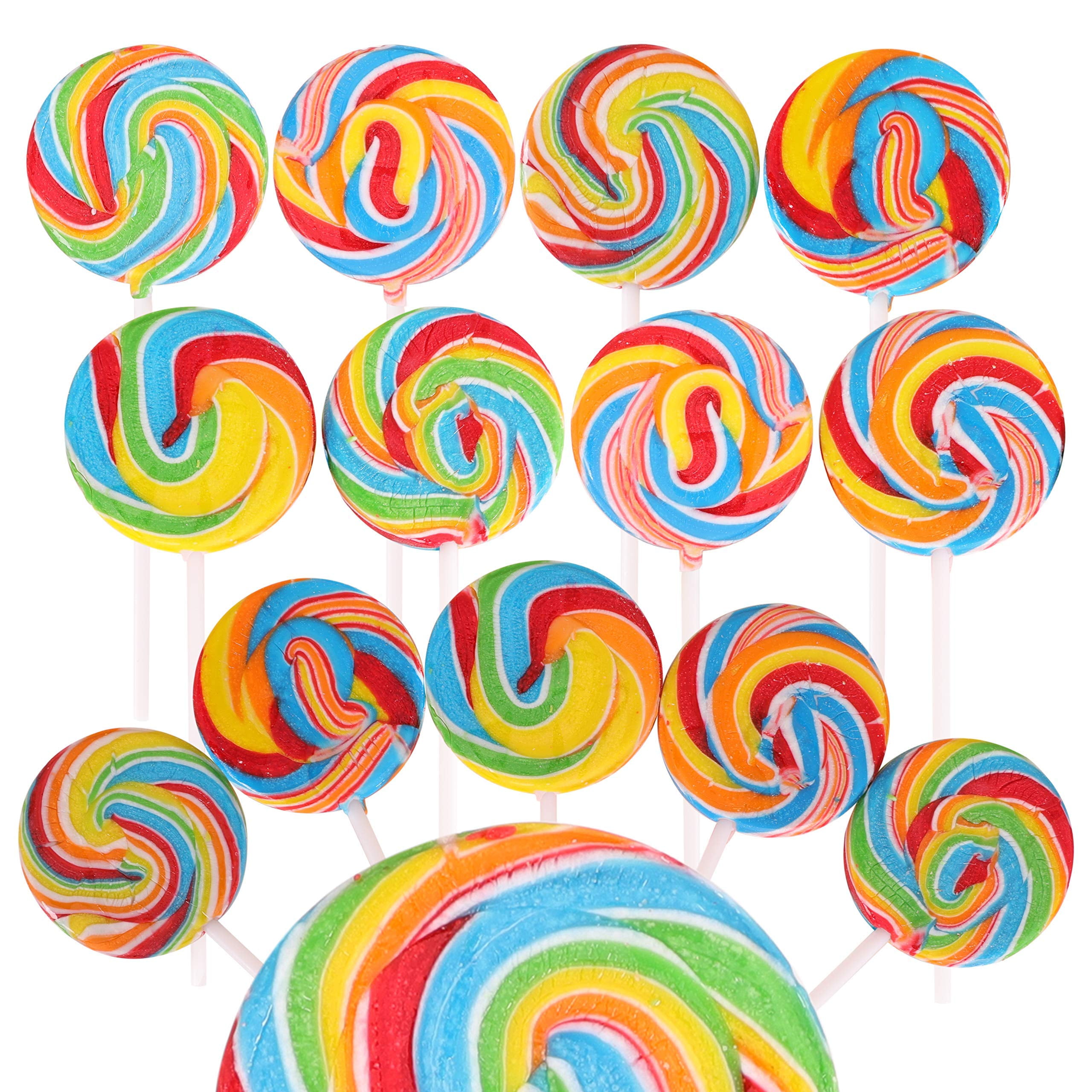 Narwhal Novelties Rainbow Swirl Lollipop Large Swirl Lollipops Bulk