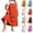 Orange, variant on 2026 Summer Dress for Women Solid Color Pinafore Loose Fit A-Line Swing Sundress with Adjustable Straps