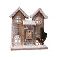 thumbnail image 3 of Casa de pueblo con nieve navideña, decoración de escritorio decorativa, decoración navideña estilo A, 3 of 9