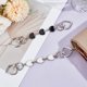 thumbnail image 4 of 2Pcs Bag Extender Chains Alloy Enamel Purse Strap Extenders Replacement Heart Cute Chains for Women Purse Bag Making Supplies (Black White), 4 of 5