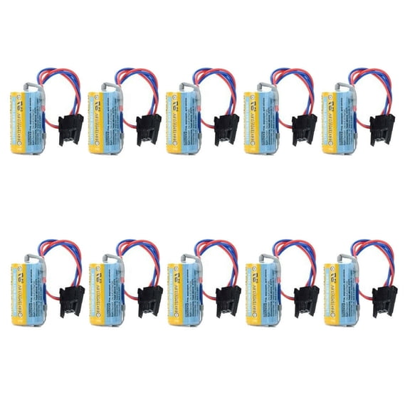 10 Pack A6BAT PLC Lithium Battery 3.6V for Mitsubishi Servo A6bat ER17330V FANUC CNC System