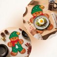 thumbnail image 3 of 2026 Christmas Home Party Decor Christmas Gingerbread Man Placemats Cute Boy Girl Gingerbread Character Table Mats Winter Xmas Holiday Decorative Table Place Mats For Dining Table Place Mats, 3 of 3
