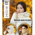 thumbnail image 3 of Plush-Lined Thickened Thermal Hat with Face Mask, 3-in-1 Windproof for Winter, Cold Weather Ski Mask for Men & Women, 3 of 7