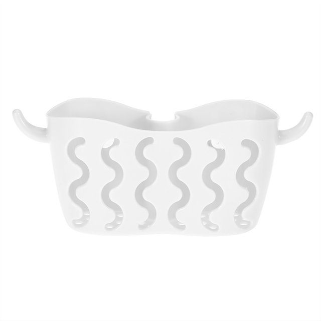 Uso doméstico, ventosa para cocina, paño de cocina, soporte para esponja colgante, estante de almacenamiento con Clip (blanco)