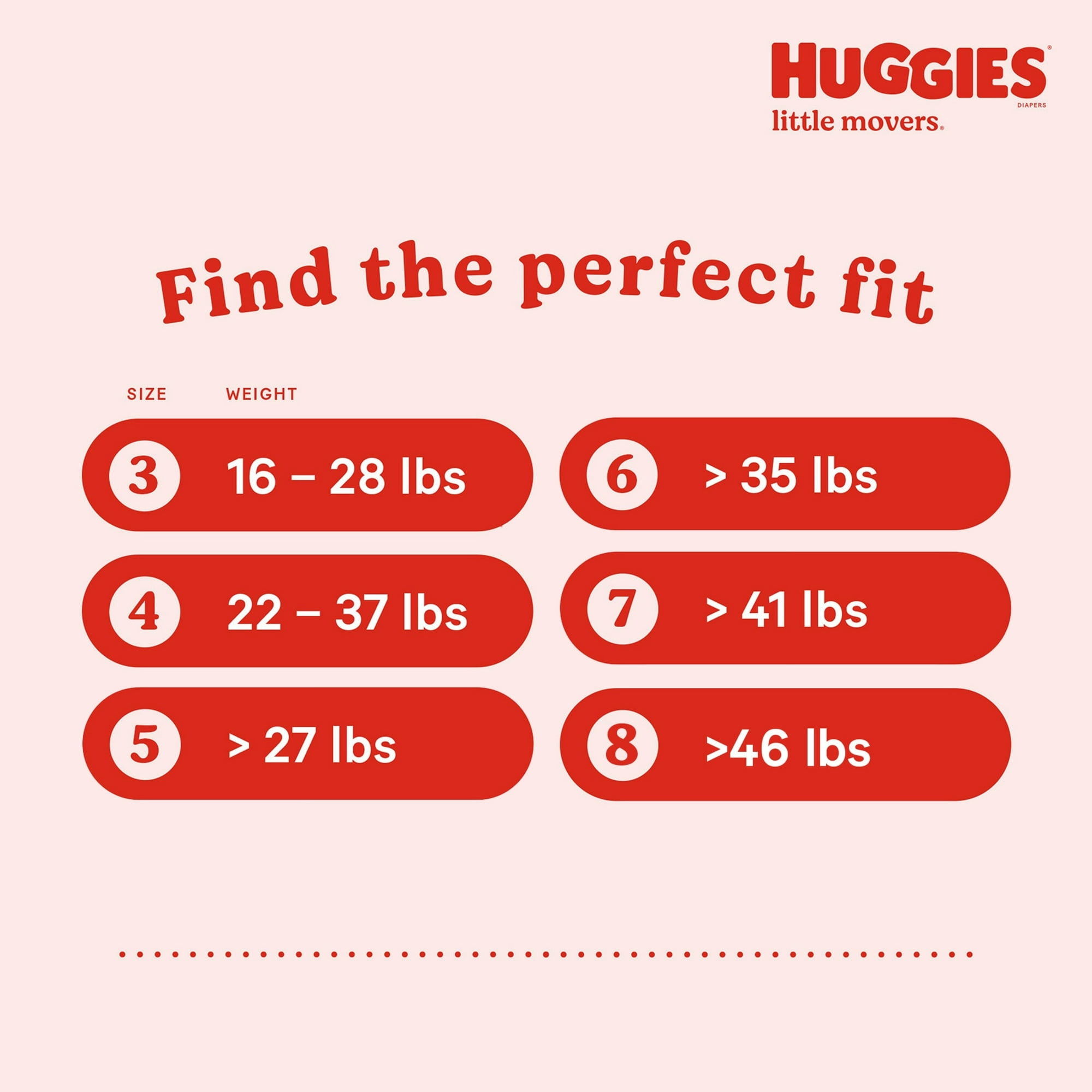 Huggies Little Movers Baby Diapers, Size 3 (16-28 lbs), 50 Count (Select for More)